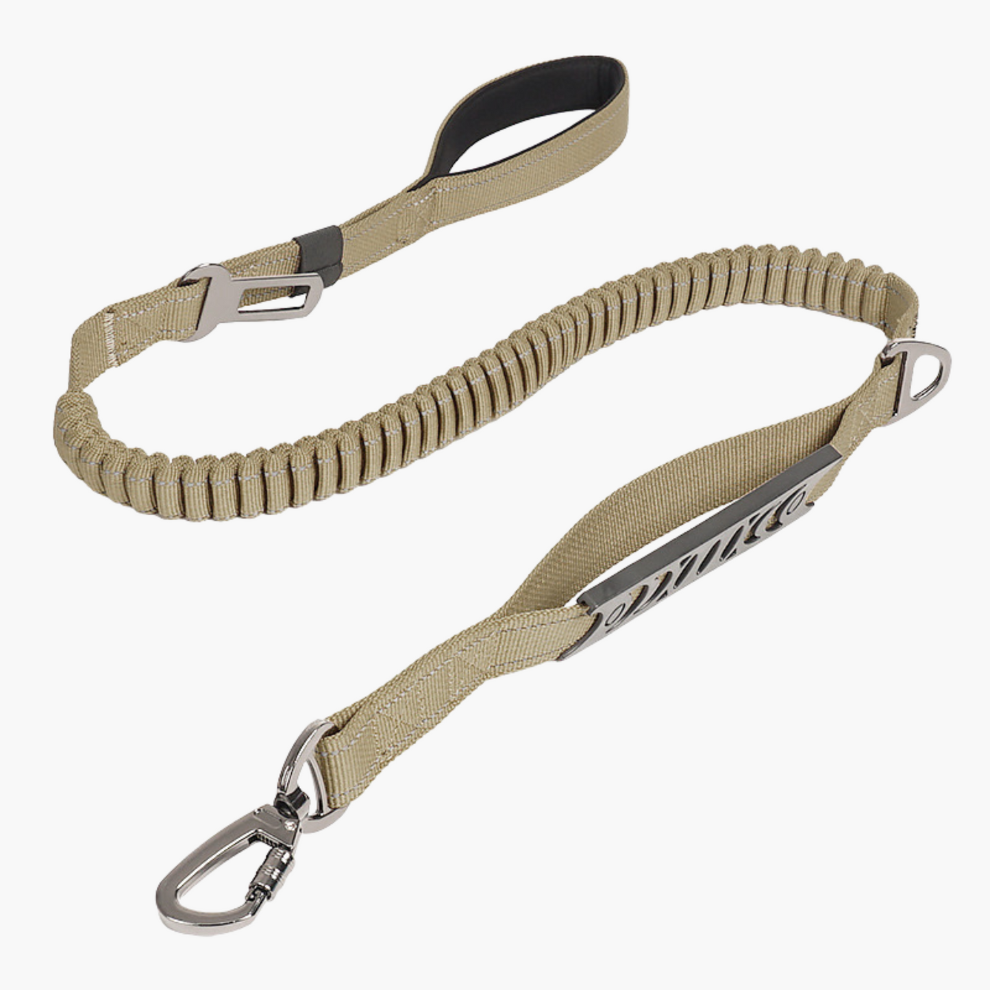 Laisse élastique anti-traction – Beige sable